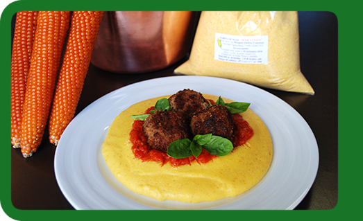 Polenta con Polpette al Pomodoro